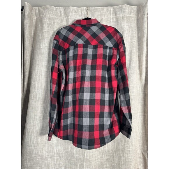 Five‎ Brother Heavy Weight Deluxe Flannel Shirt Red Black Plaid NWT Size Large - Picture 2 of 13